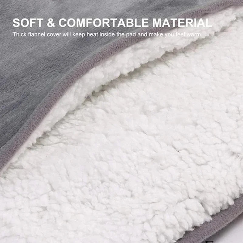 Portable USB Electric Foot Heating Pad Washable Soft Plush Foot Heater Winter Foot Warming Mat for Bed,Under Desk,Office,Home