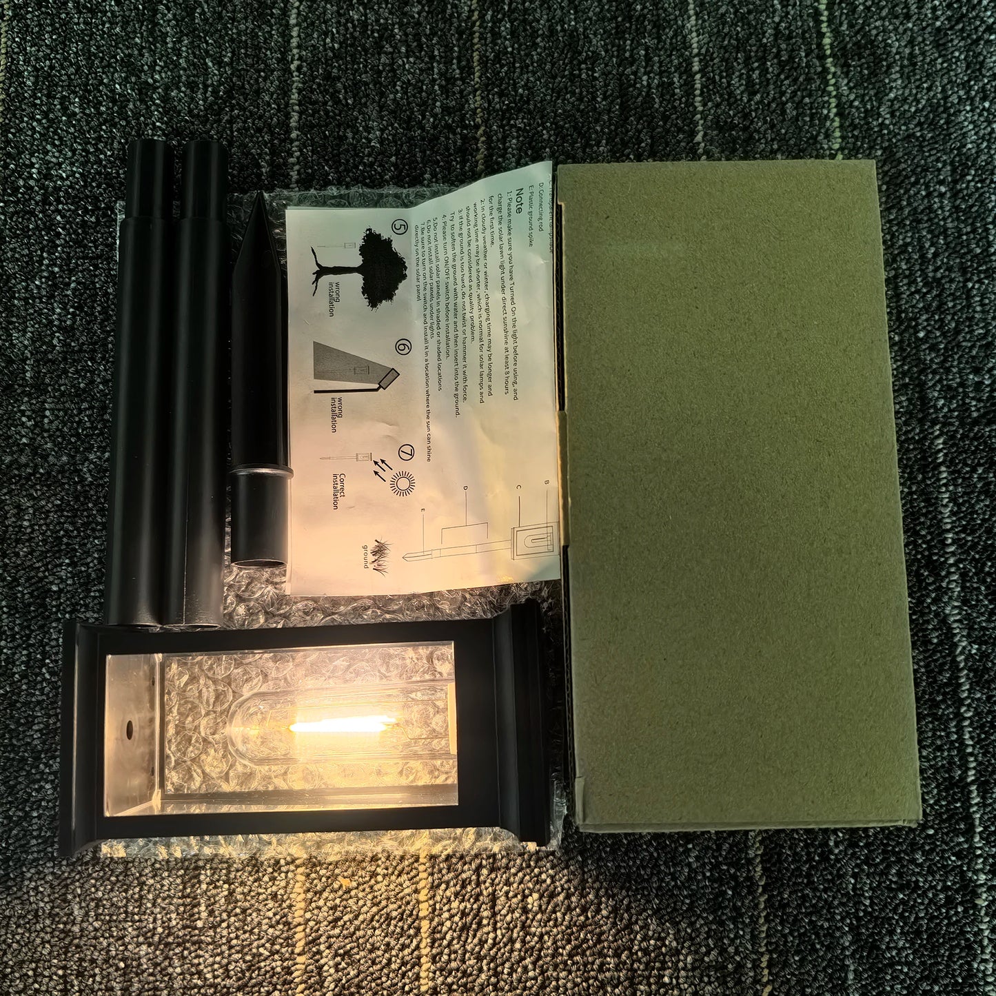 4 PCS Solar Lights Outdoor Solar Pathway Lights Waterproof Bright Solar Lamps Landscape Lighting for Path Yard Garden Walkway