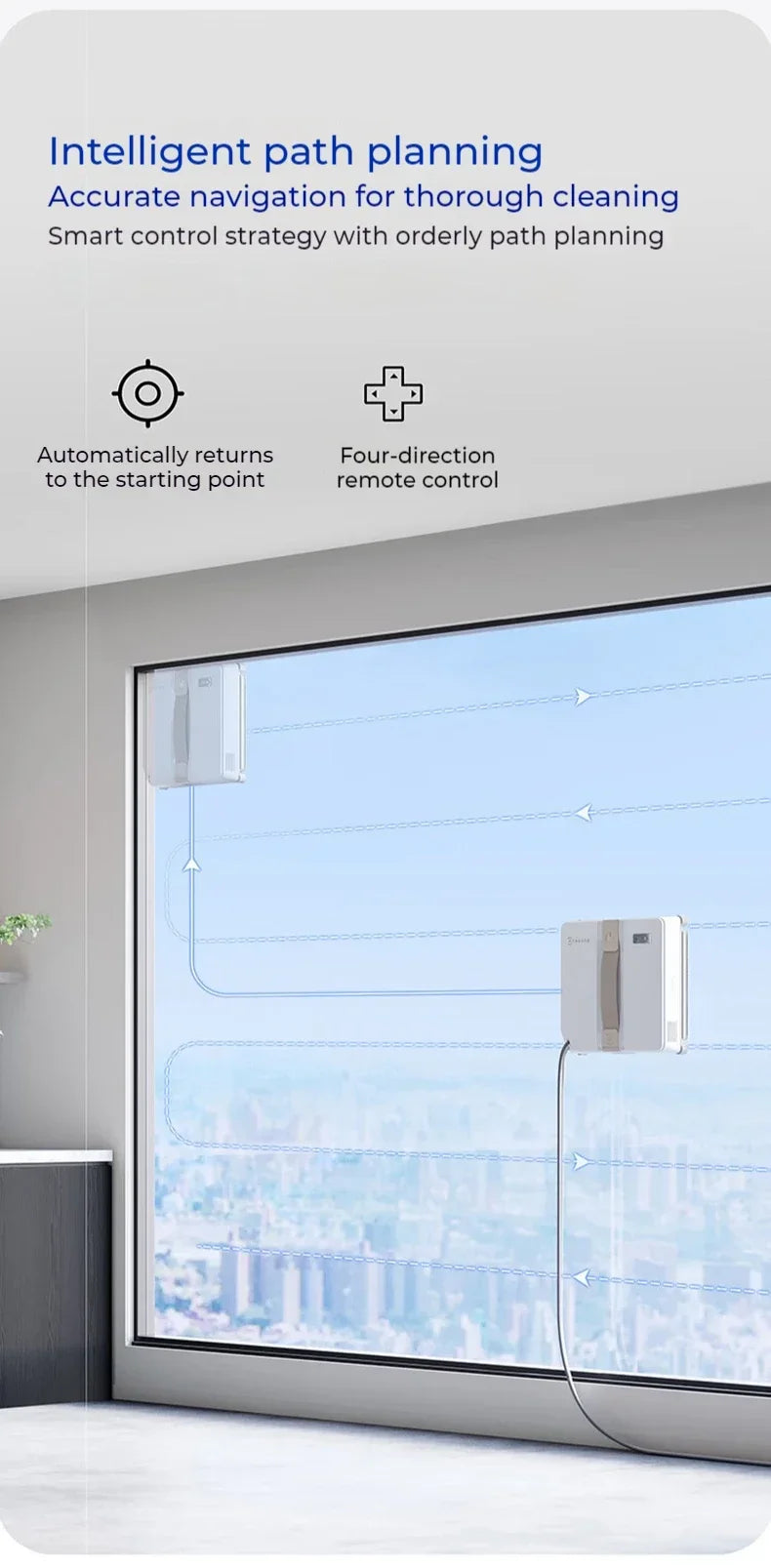 Original ECOVACS Window Cleaning Machine WINBOT AIR MINI Window Cleaning Robot 8000Pa Glass Vacuum Cleaner 100V-240V