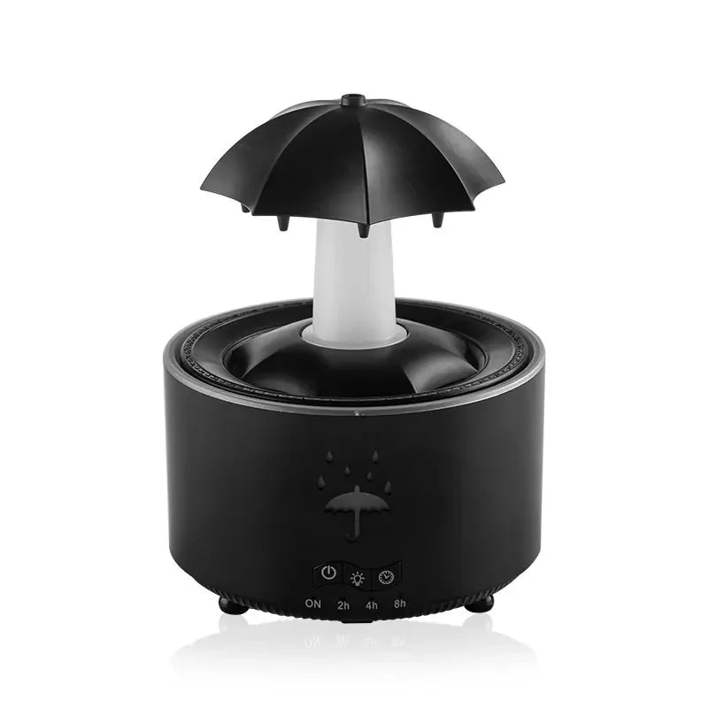 Cloud Rain Rotating Umbrella Water Drop Aromatherapy Machine Air Humidifier Diffuser Fountain Water Drop 7-Color LED Night Light