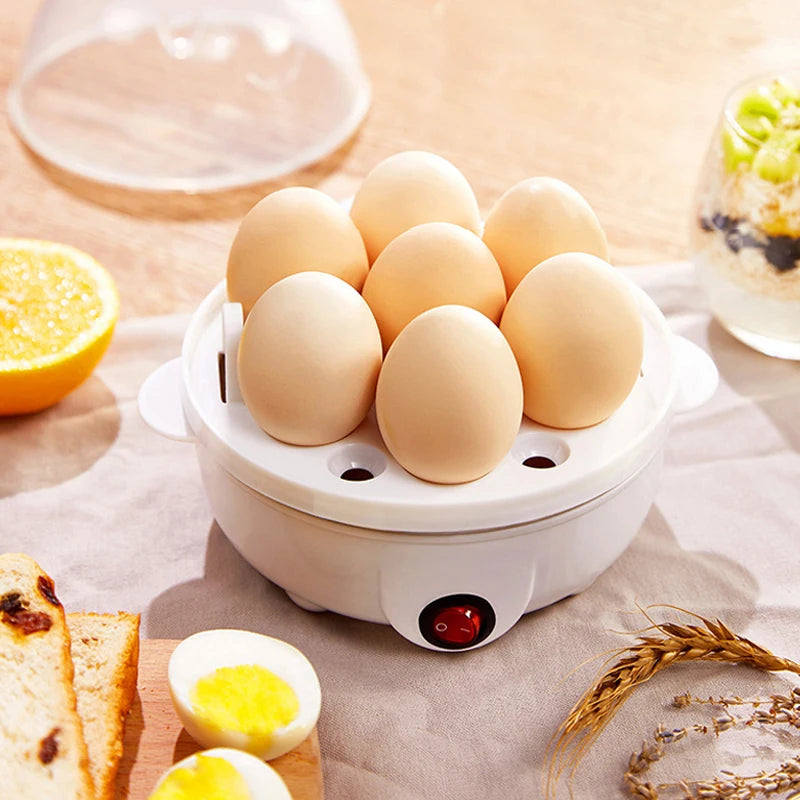 Electric Egg Cooker Boiler Maker 14 Egg Capacity Double Layer Steamer Soft Medium Hard Boil Automatic Shut Off Kitchen Appliance