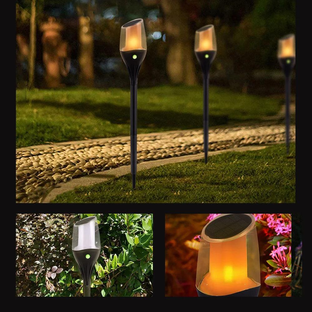 Solar Outdoor Lawn Lamp Garden Lamp Solar Powered Waterproof Landscape Path for Yard Backyard Lawn Patio Decorative LED Lighting