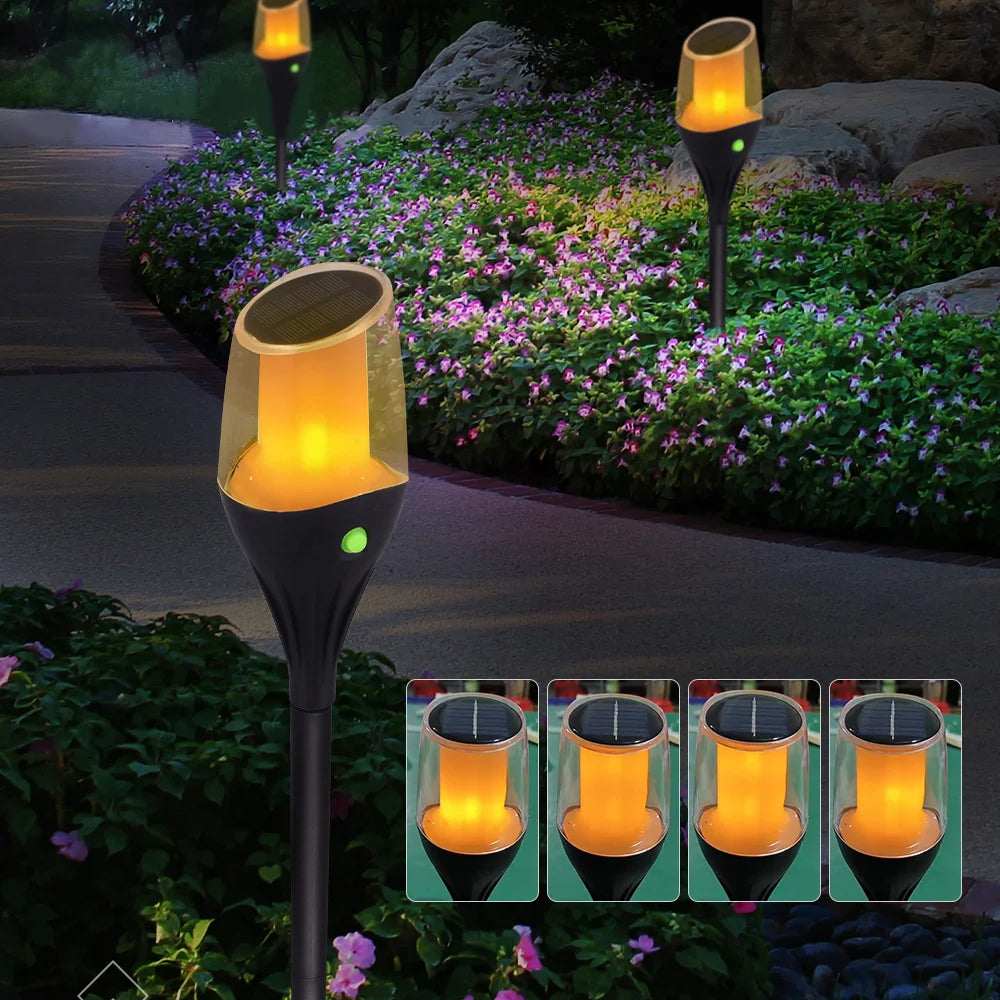 Solar Outdoor Lawn Lamp Garden Lamp Solar Powered Waterproof Landscape Path for Yard Backyard Lawn Patio Decorative LED Lighting