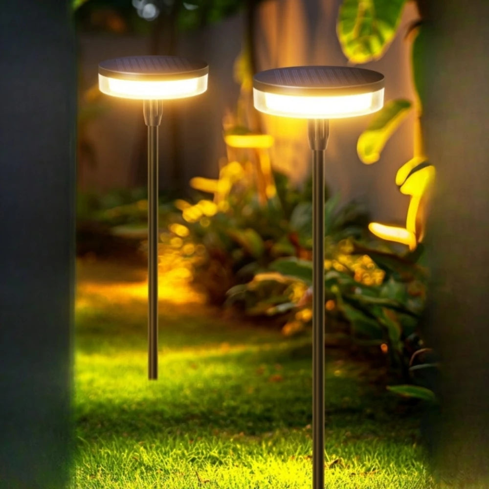 2PCS Solar Pathway Light Sway by Wind Solar Swaying Lights Bright 12H IP65 Waterproof for Outside Yard Path Patio Lawn Decor
