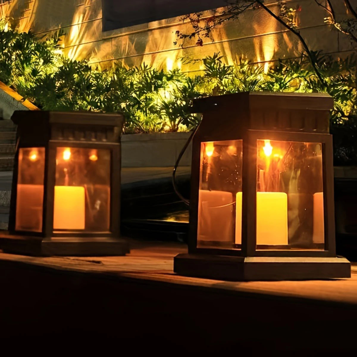 Garden Decor Outdoor Solar Lights Retro Palace Lantern Lights Hanging Candle Lamps Landscape Lighting Floor Lights Solar Light
