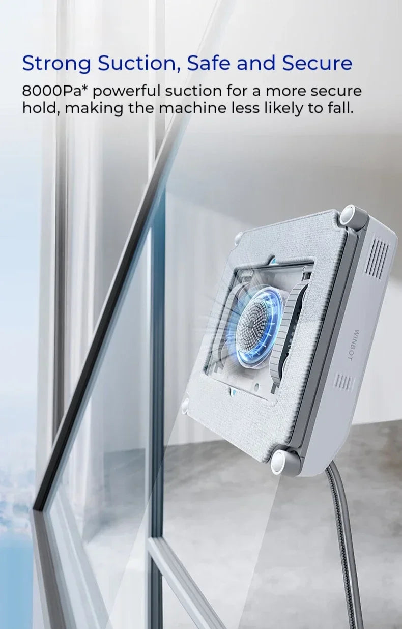 Original ECOVACS Window Cleaning Machine WINBOT AIR MINI Window Cleaning Robot 8000Pa Glass Vacuum Cleaner 100V-240V
