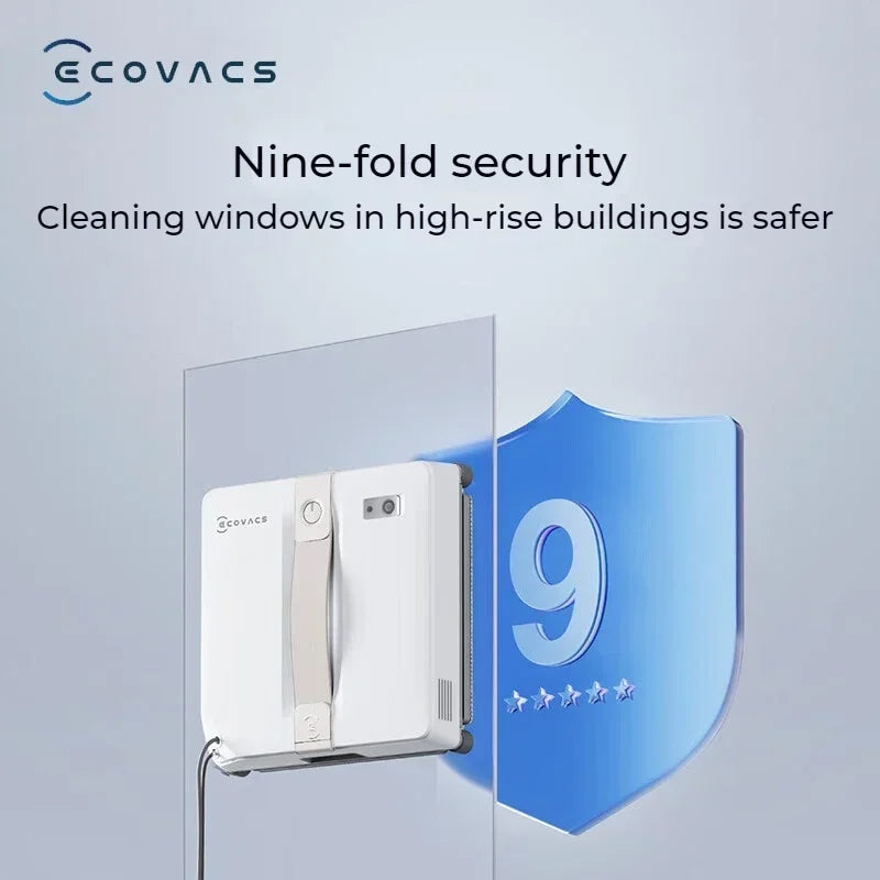 Original ECOVACS Window Cleaning Machine WINBOT AIR MINI Window Cleaning Robot 8000Pa Glass Vacuum Cleaner 100V-240V