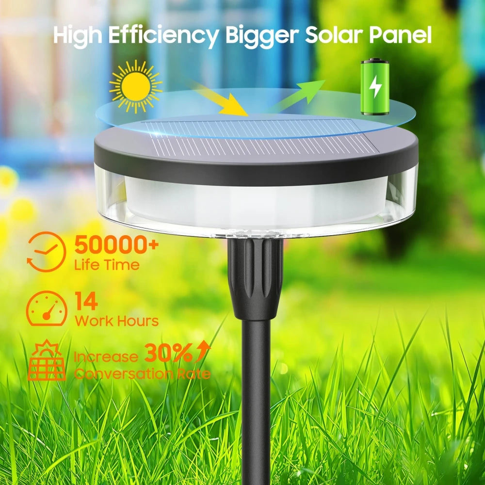 2PCS Solar Pathway Light Sway by Wind Solar Swaying Lights Bright 12H IP65 Waterproof for Outside Yard Path Patio Lawn Decor
