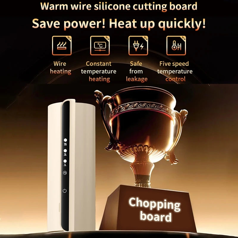 Electric Warming Tray Food Warmer Plate Foldable Portable Smart Food Fast Heating Mat Electric Warming Tray with 3 Tem Setting