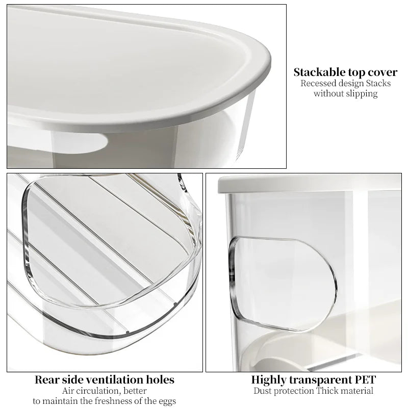 Automatic Scrolling Egg Rack Kitchen Egg Holder Storage Box Egg Basket Container Organizer Rolldown Refrigerator Egg Dispenser