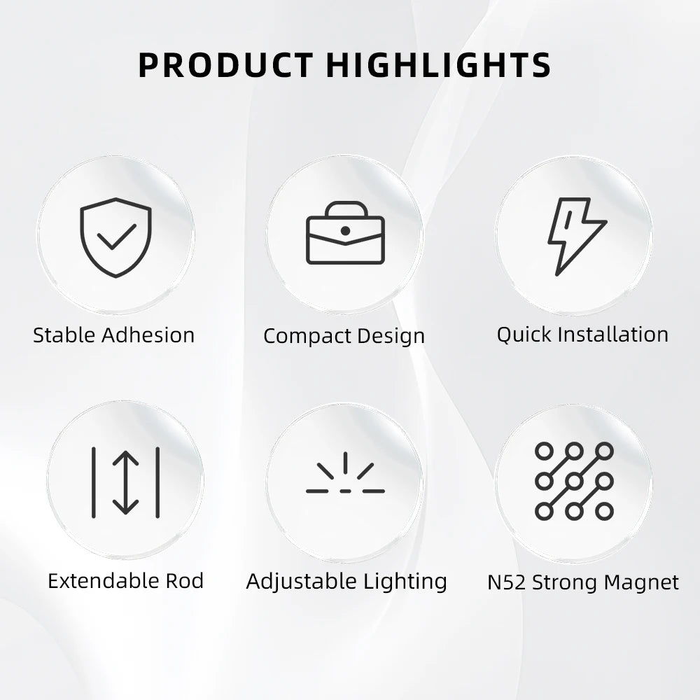 Magnetic Fill Lights For iPhone 17 16 15 14 13/Pro, Photography LED Selfie Ring Lamp Retractable Flip,Compatible With Magsafe