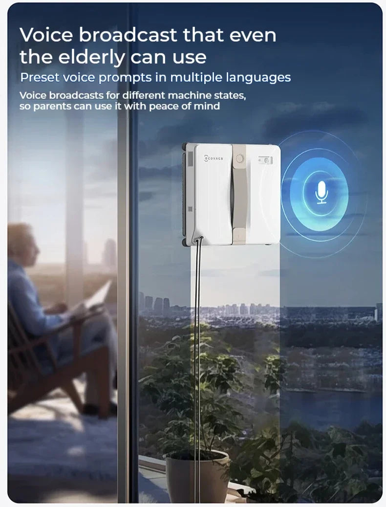 Original ECOVACS Window Cleaning Machine WINBOT AIR MINI Window Cleaning Robot 8000Pa Glass Vacuum Cleaner 100V-240V