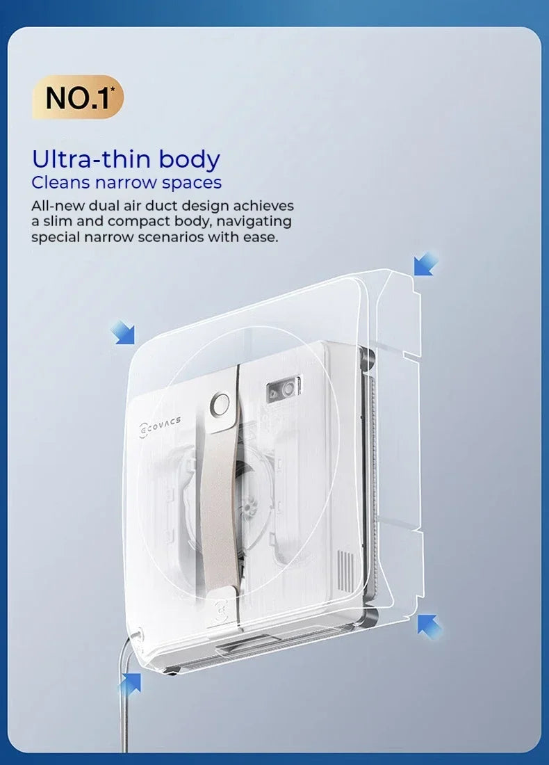 Original ECOVACS Window Cleaning Machine WINBOT AIR MINI Window Cleaning Robot 8000Pa Glass Vacuum Cleaner 100V-240V