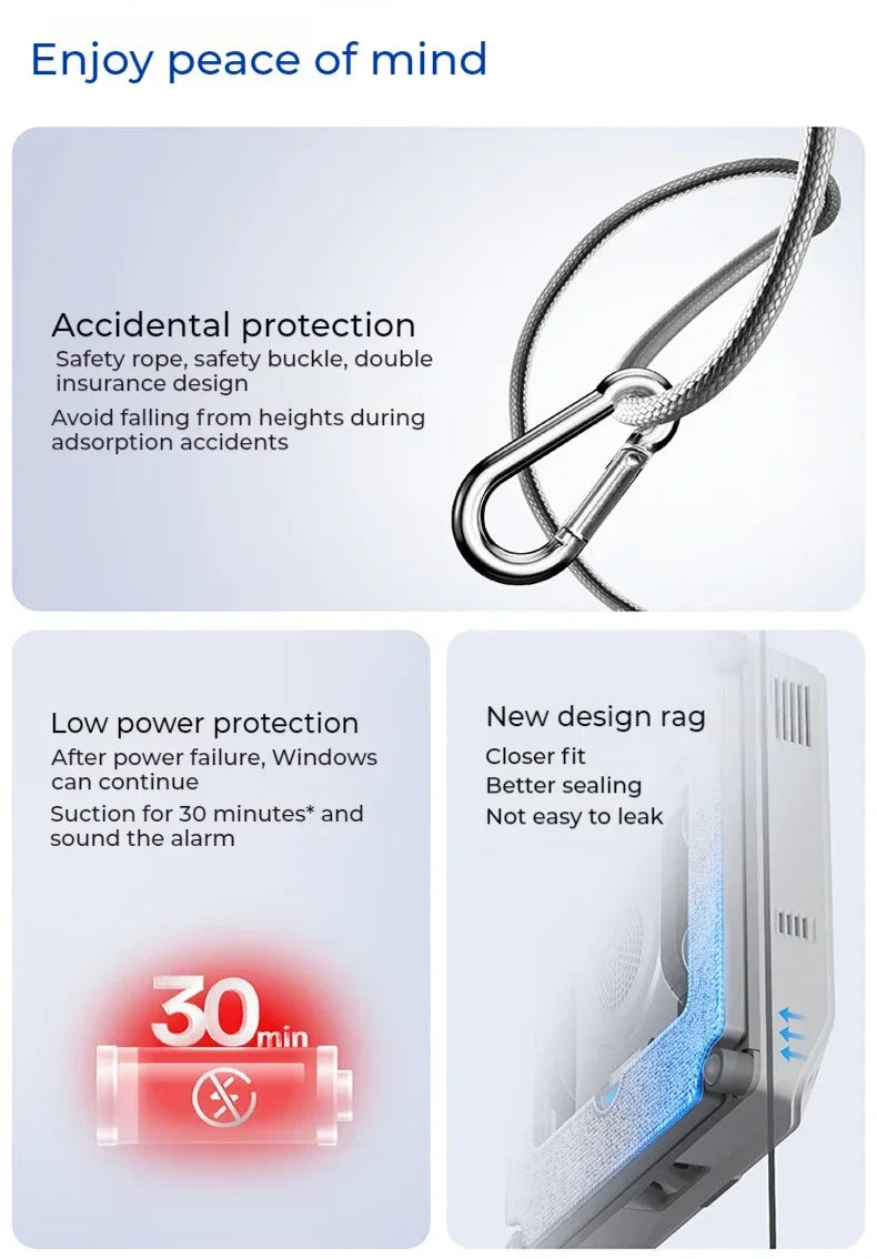 Original ECOVACS Window Cleaning Machine WINBOT AIR MINI Window Cleaning Robot 8000Pa Glass Vacuum Cleaner 100V-240V