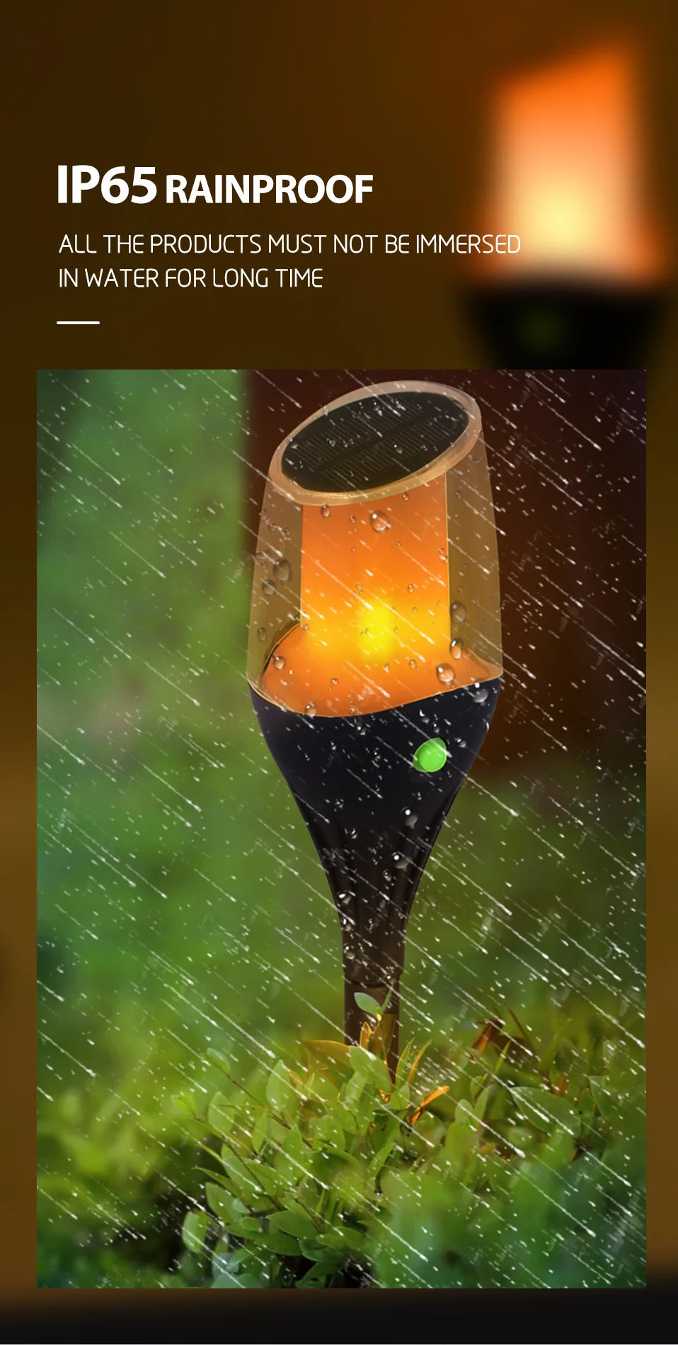 Solar Outdoor Lawn Lamp Garden Lamp Solar Powered Waterproof Landscape Path for Yard Backyard Lawn Patio Decorative LED Lighting