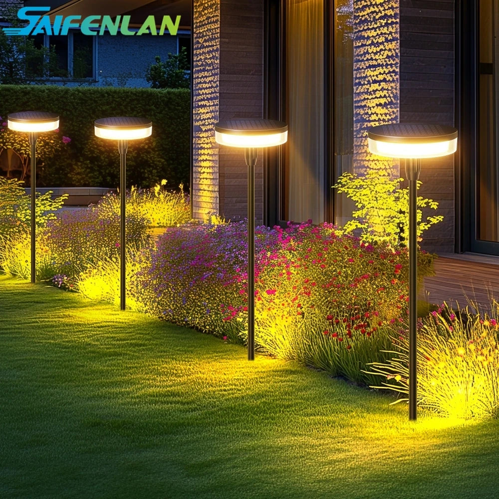 2PCS Solar Pathway Light Sway by Wind Solar Swaying Lights Bright 12H IP65 Waterproof for Outside Yard Path Patio Lawn Decor