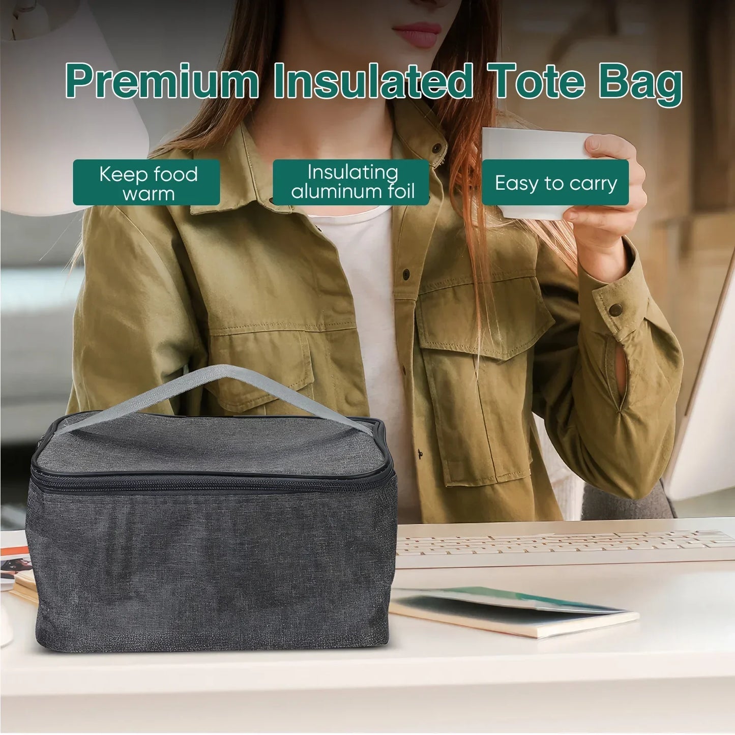 Electric Lunch Box Food Warmer 1.8 L 80W  Camping Bento Picnic Portable Food Heater Car/Truck/Home in-car Electric Lunch Box