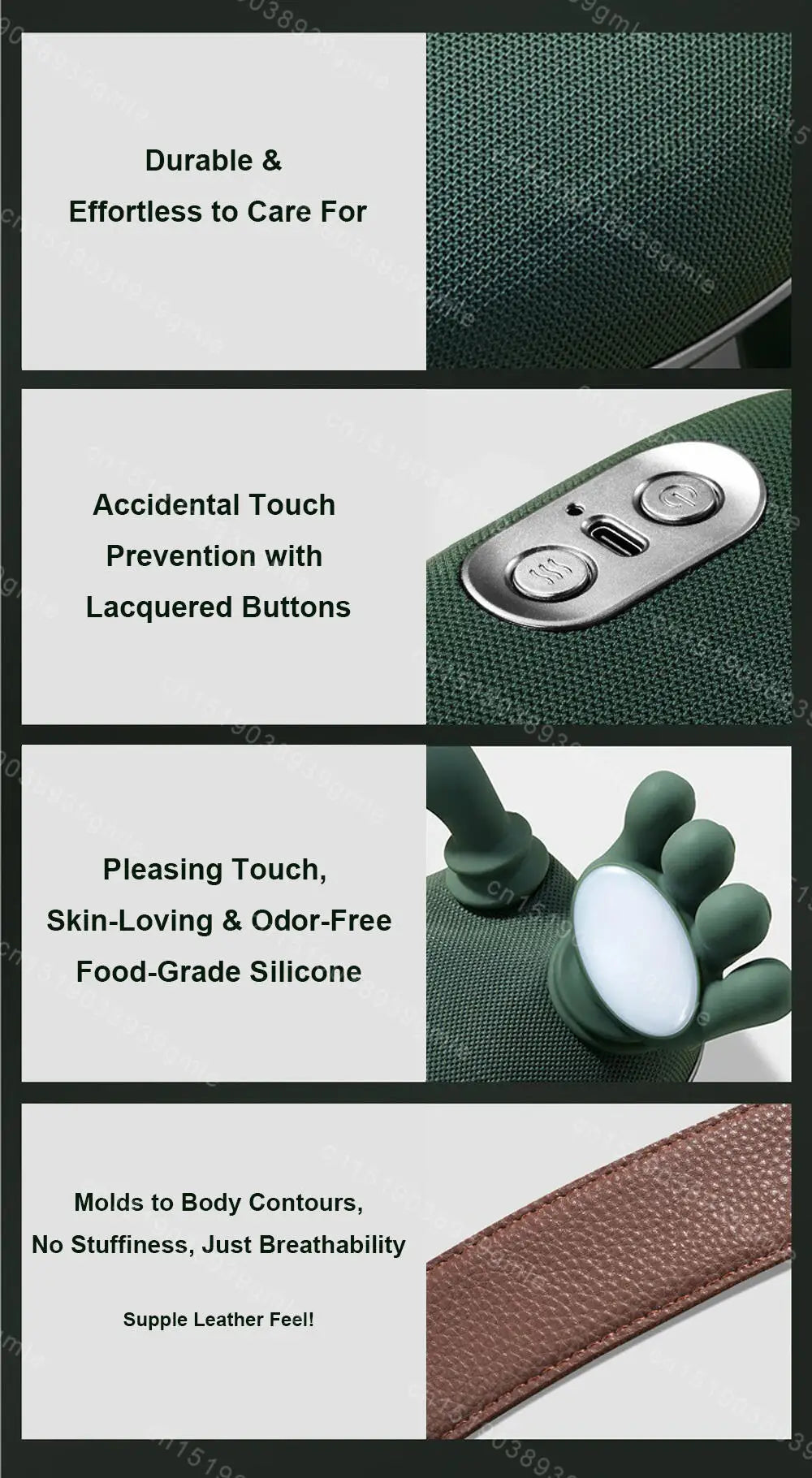 Bionic Neck Shoulder Massager Red Light Heated Cervical Spine Shoulder Neck Kneading Massage 3-Level Relax Muscle ﻿Pain Relief