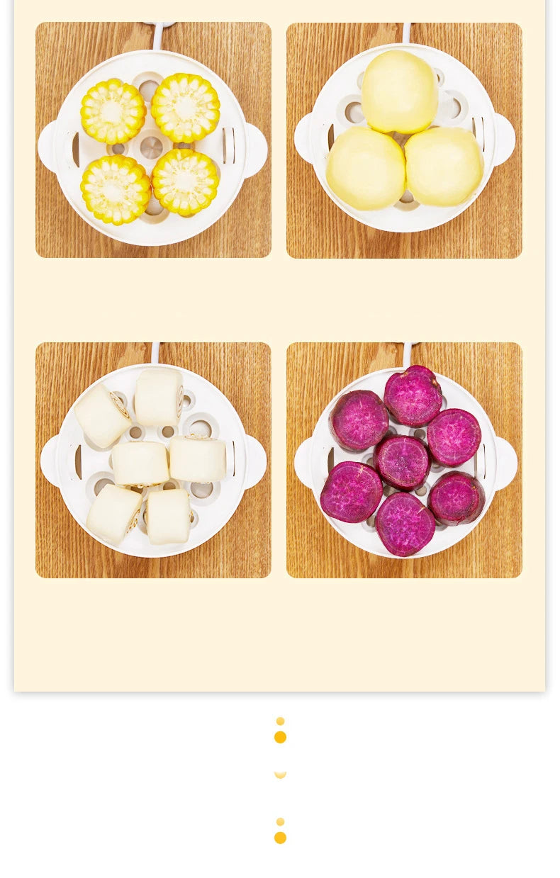 Electric Egg Cooker Boiler Maker 14 Egg Capacity Double Layer Steamer Soft Medium Hard Boil Automatic Shut Off Kitchen Appliance