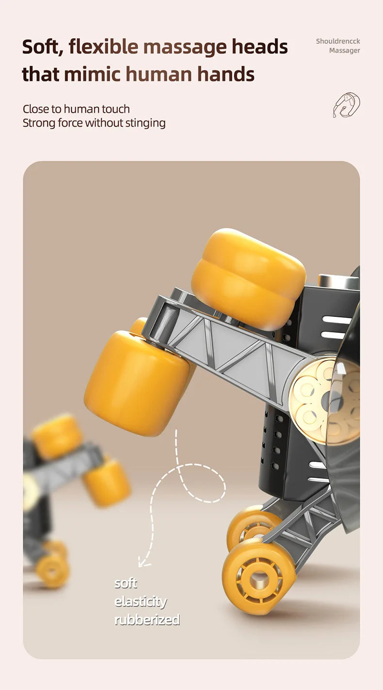 Neck Massager, Cordless Shiatsu Shoulder Back Massager with Soothing Heat, Electric Deep Tissue, for Neck,Waist, Traps, Back