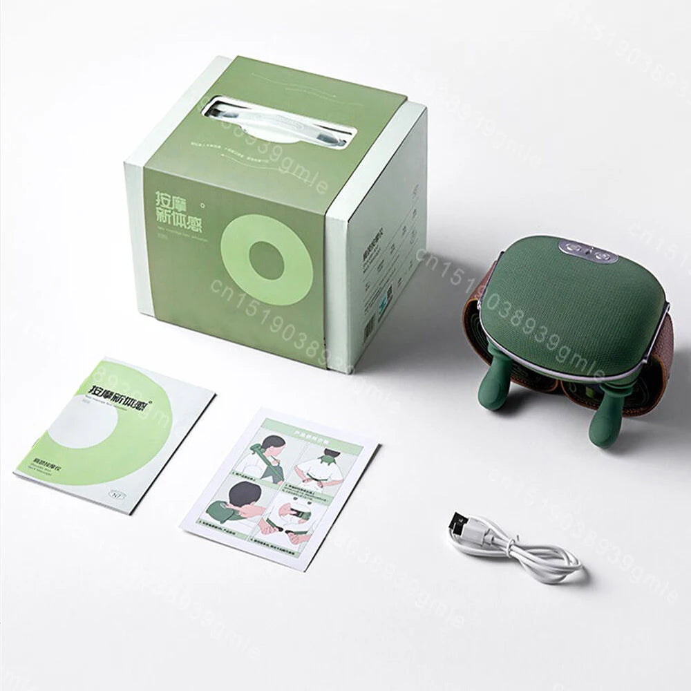 Bionic Neck Shoulder Massager Red Light Heated Cervical Spine Shoulder Neck Kneading Massage 3-Level Relax Muscle ﻿Pain Relief