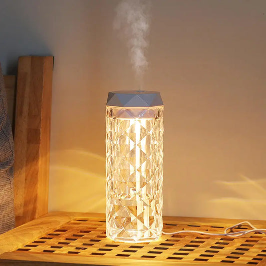 Air humidifier 500ML household car mounted aromatherapy humidifier aromatherapy diffuser USB crystal spray with LED night light
