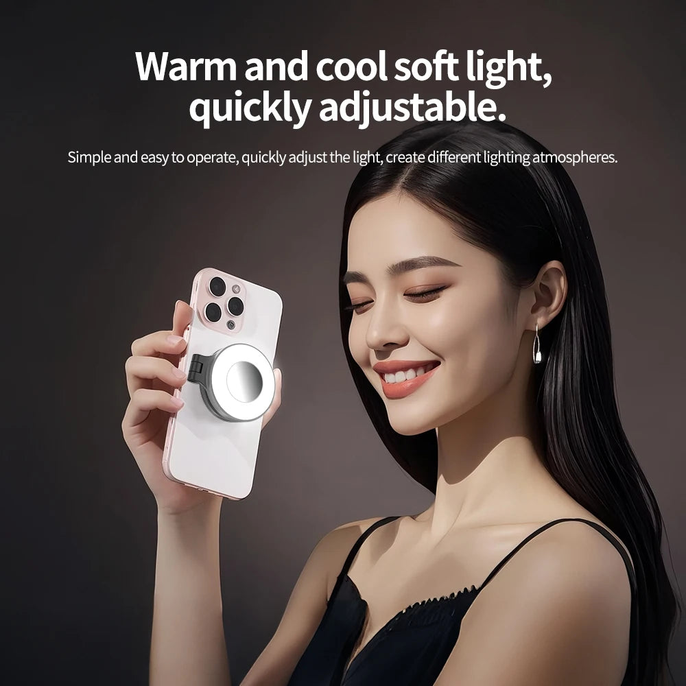 Magsafe Magnetic Mini LED Selfie Fill Light Potable Phone Selfie Lamp for Video Vlog Selfie