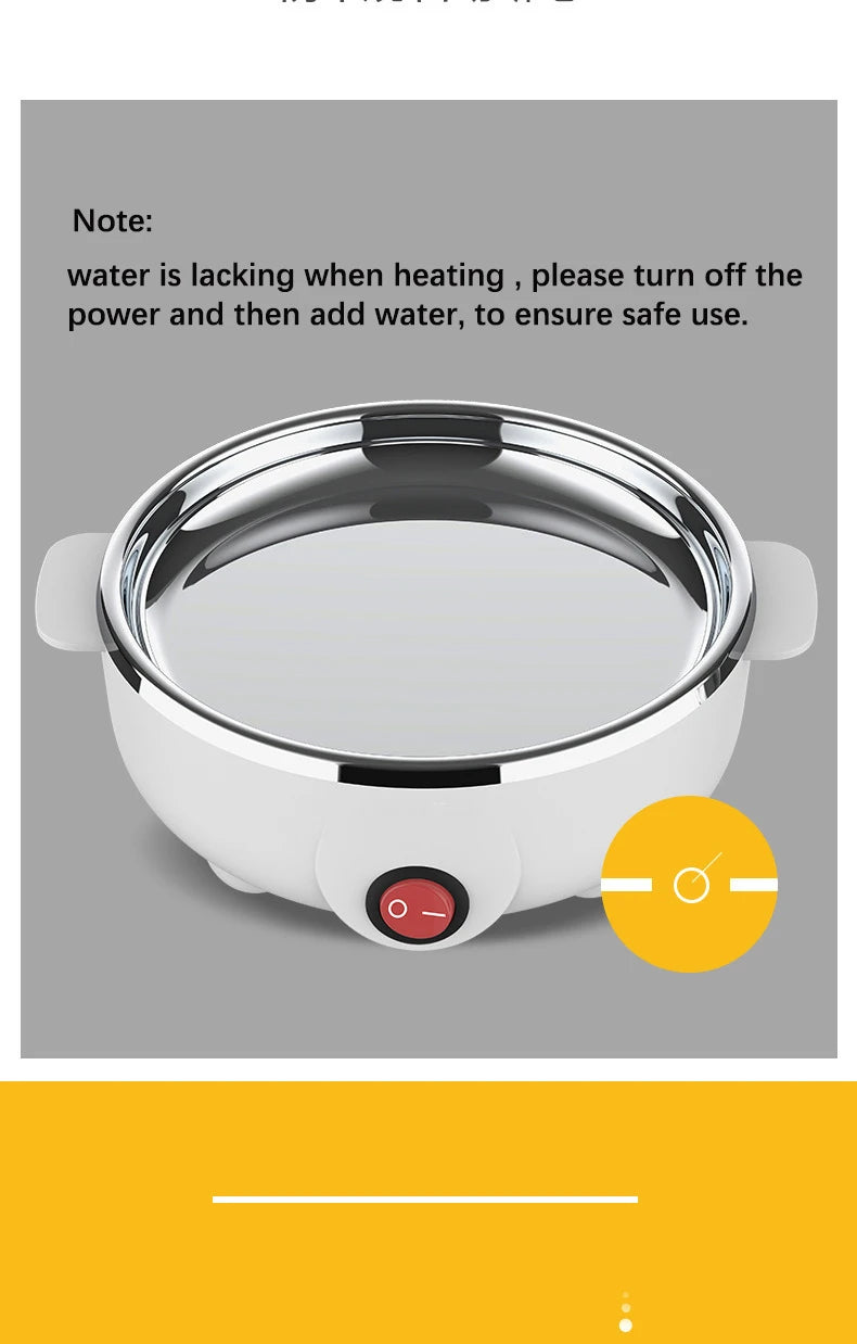 Electric Egg Cooker Boiler Maker 14 Egg Capacity Double Layer Steamer Soft Medium Hard Boil Automatic Shut Off Kitchen Appliance