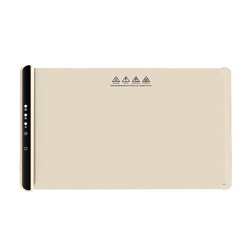 Electric Warming Tray Food Warmer Plate Foldable Portable Smart Food Fast Heating Mat Electric Warming Tray with 3 Tem Setting