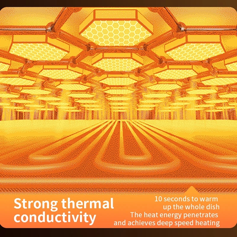 Electric Warming Tray Food Warmer Plate Foldable Portable Smart Food Fast Heating Mat Electric Warming Tray with 3 Tem Setting