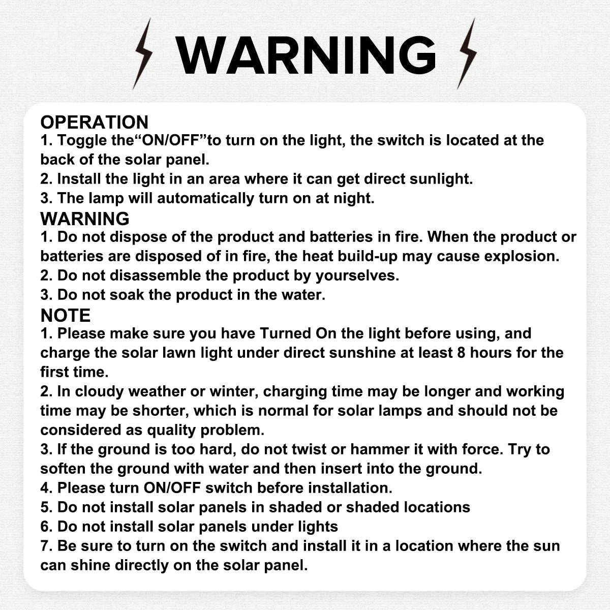 4 PCS Solar Lights Outdoor Solar Pathway Lights Waterproof Bright Solar Lamps Landscape Lighting for Path Yard Garden Walkway