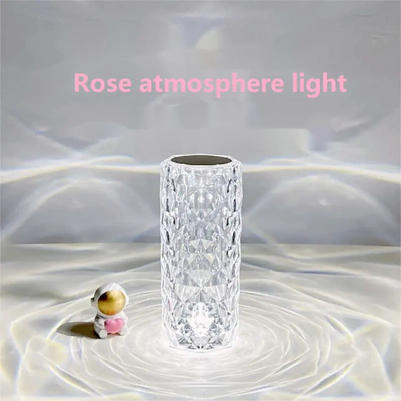 Crystal Touch Control Rose LED Table Lamp for Bedroom